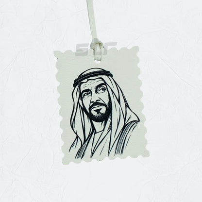 Leather Charm Double Side Sheikh Zayed bin Sultan Al Nahyan - 14