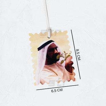 Leather Charm Double Side Sheikh Zayed bin Sultan Al Nahyan - 2