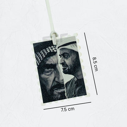 Leather Charm Double Side Sheikh Zayed bin Sultan Al Nahyan & Sheikh Mohammed bin Zayed Al Nahyan - 4