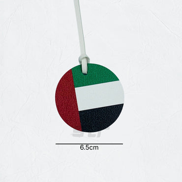 Leather Charm Double Side UAE Flag - 3