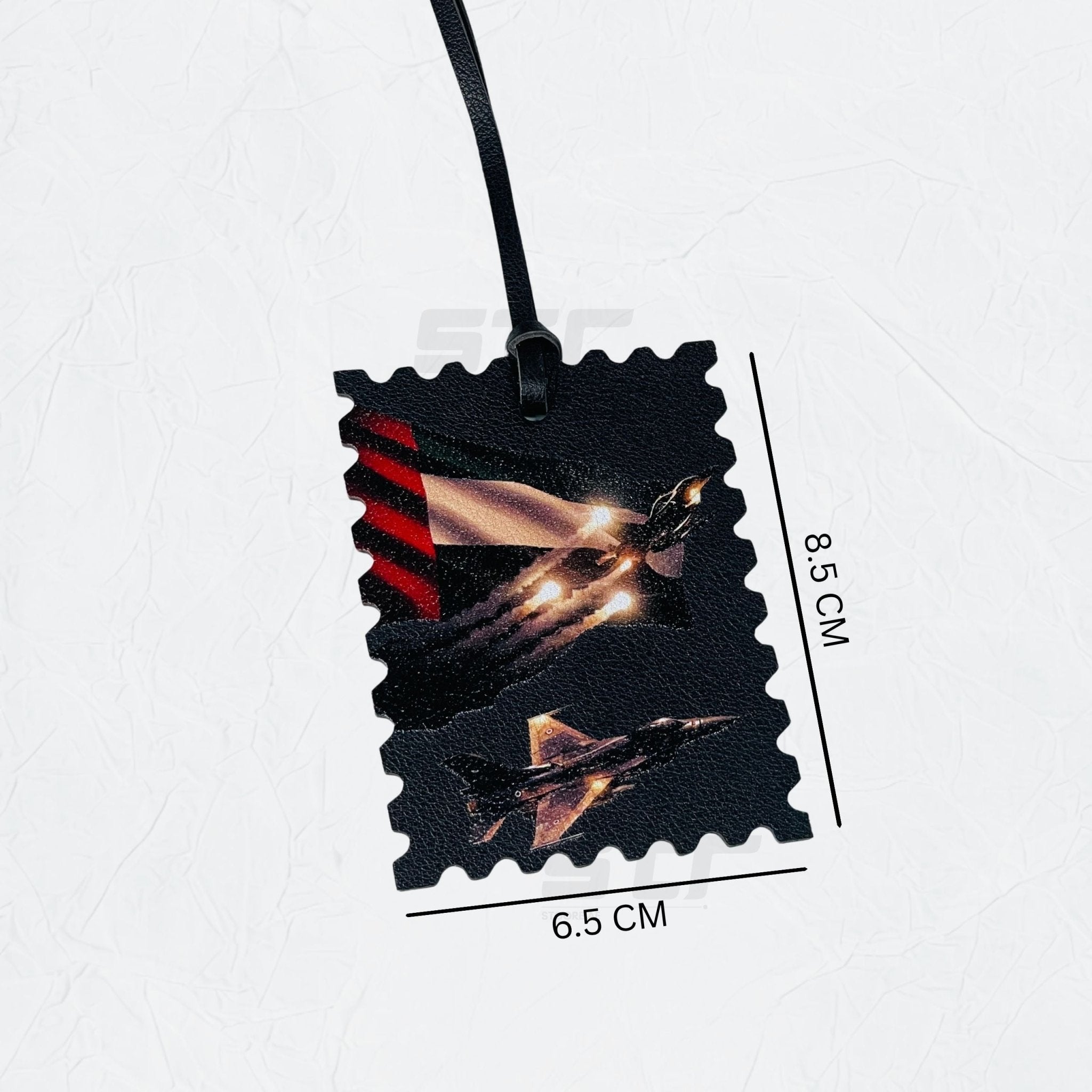 Leather Charm Double Side War Plane