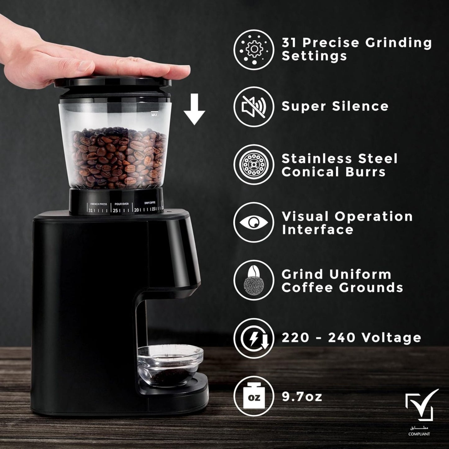 Lepresso Conical Burr Grinder