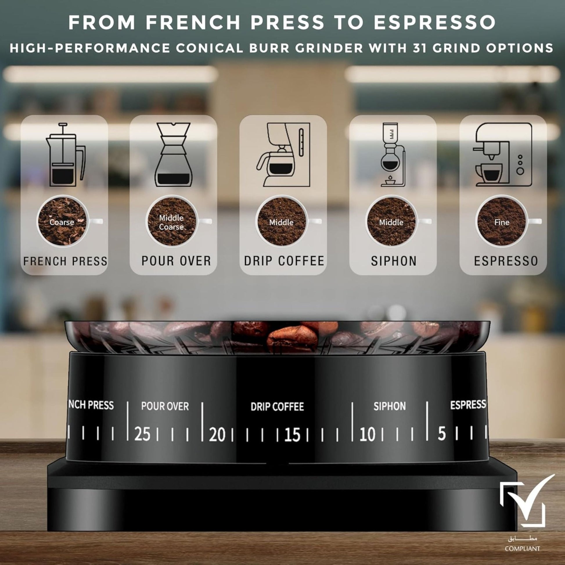Lepresso Conical Burr Grinder