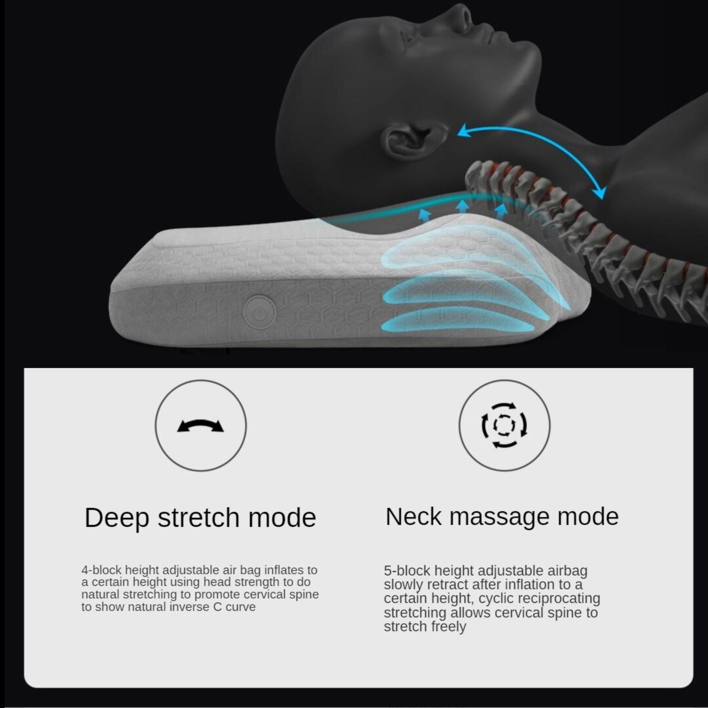 Leravan AL Neck Massage Pillow LJPL007-YPGY