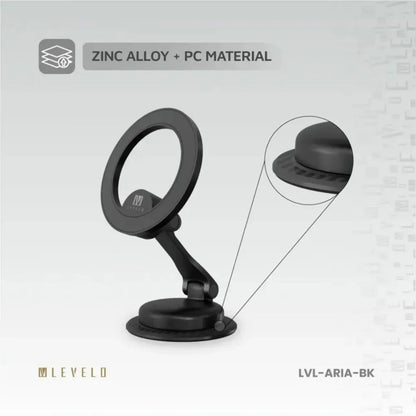 Levelo Aria MagSafe Car Phone Holder - Black