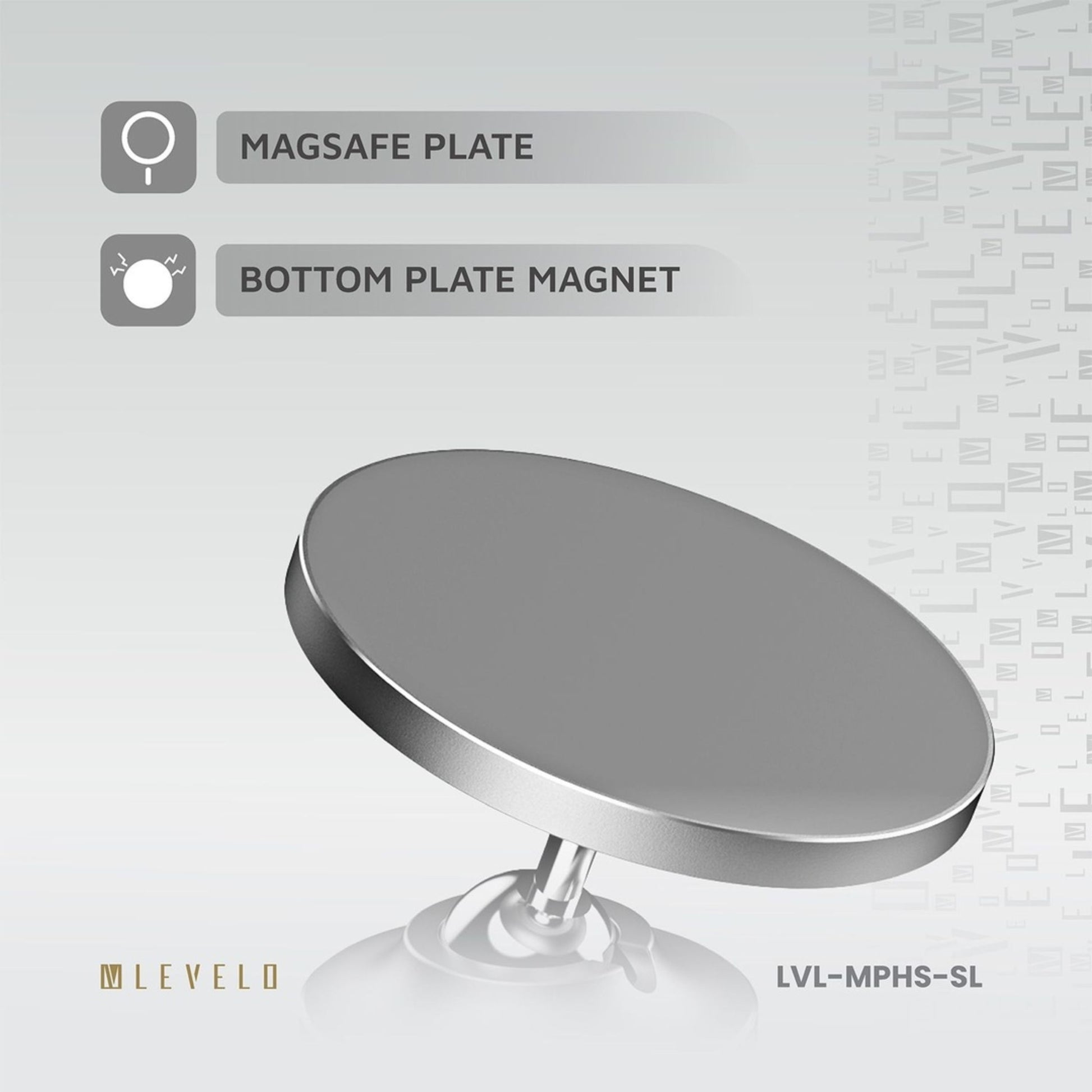 Levelo Magnifica Foldable Dual Magnet Phone Holder - Silver