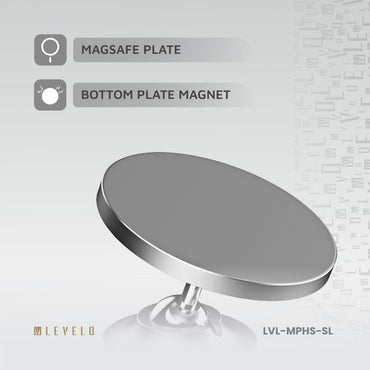 Levelo Magnifica Foldable Dual Magnet Phone Holder - Silver