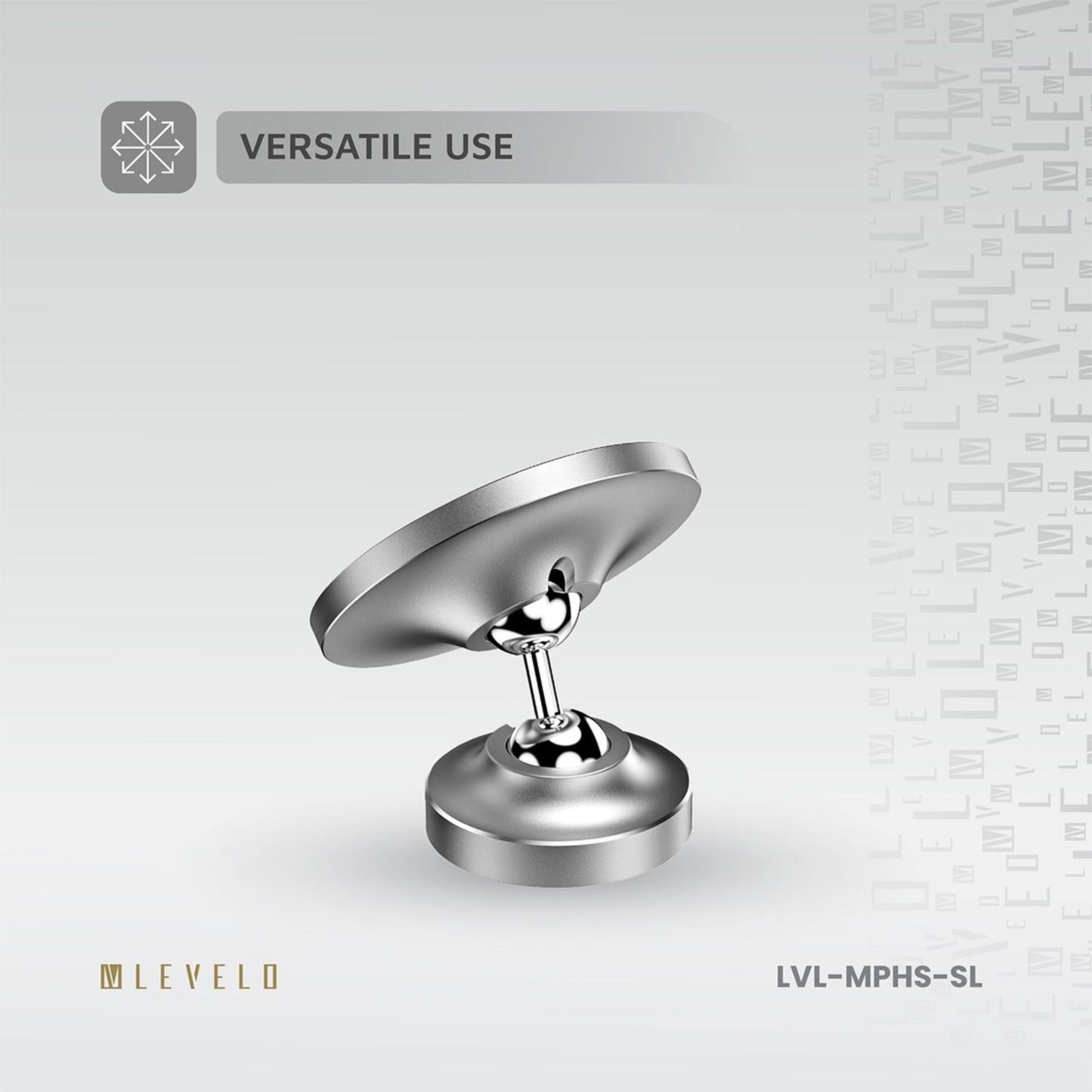 Levelo Magnifica Foldable Dual Magnet Phone Holder - Silver
