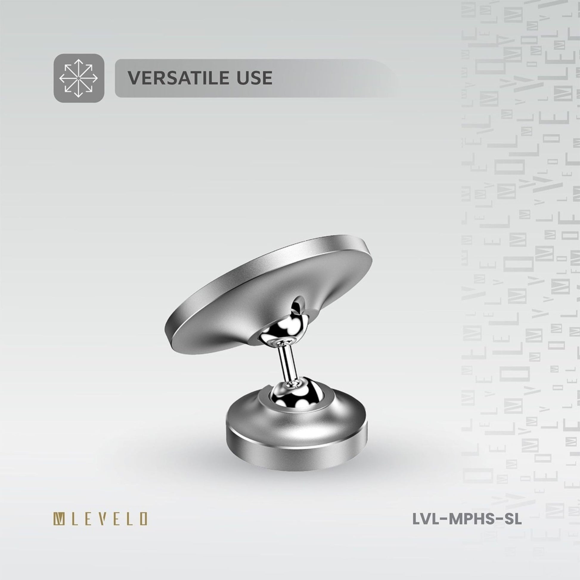Levelo Magnifica Foldable Dual Magnet Phone Holder - Silver