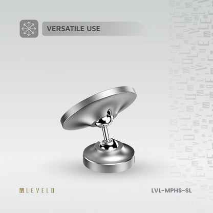 Levelo Magnifica Foldable Dual Magnet Phone Holder - Silver