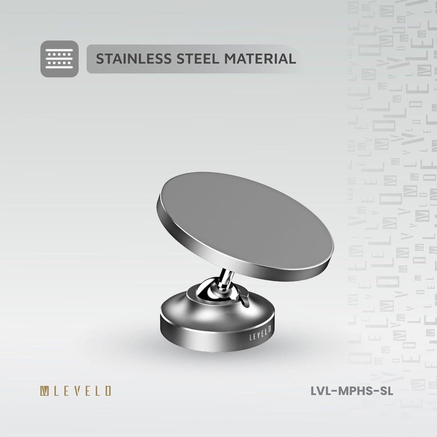 Levelo Magnifica Foldable Dual Magnet Phone Holder - Silver