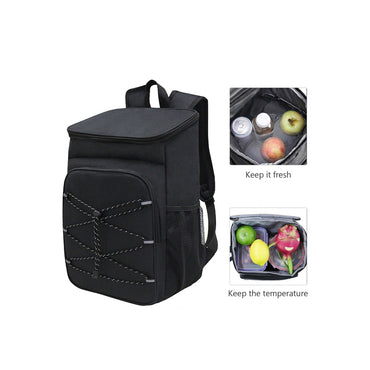 Lunch Camping Backpack Waterproof Bag - Black