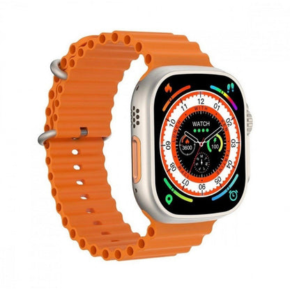 Lutors Ultra Smart Watch With Orange and White Strap