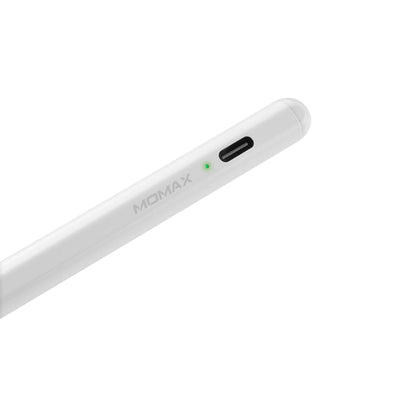 MOMAX One Link Magnetic Attach Ipad 2 In 1 Active Stylus Pen - White