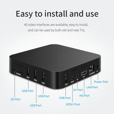 MXQ Pro 4K Android 11.1 Internet Multimedia TV Box - Black