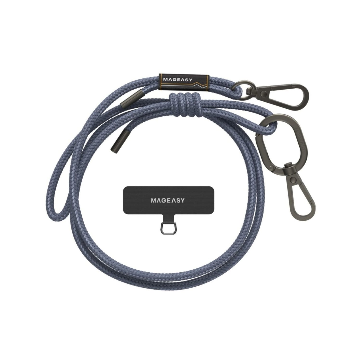 MagEasy 6mm Strap + Strap Card - Phone Lanyard - Riverside Blue