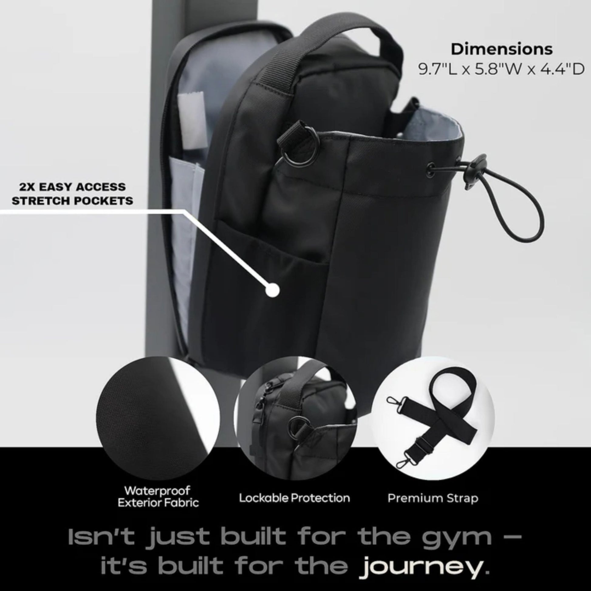 Magnetic Gym Bag - Black