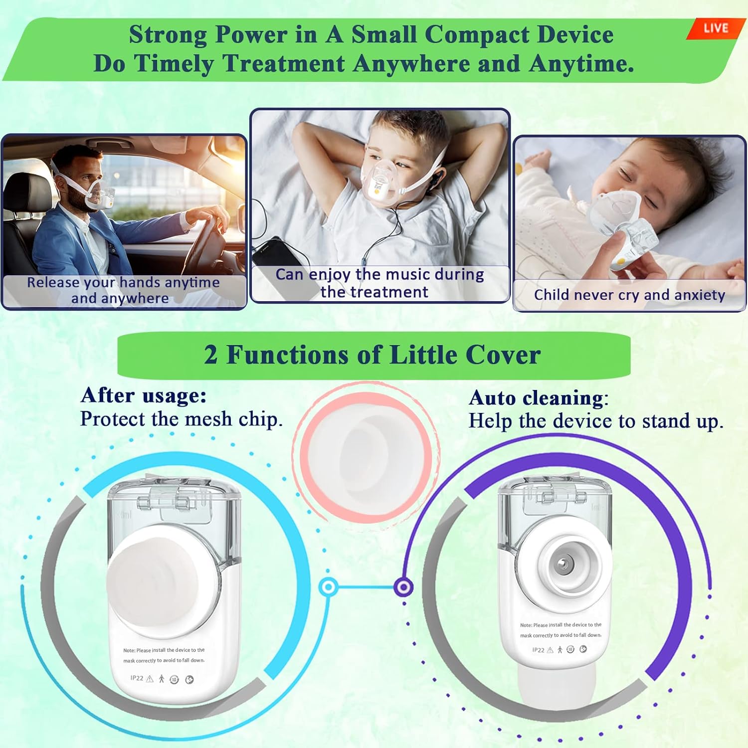 Mesh Nebulizer YS38E - White - 2