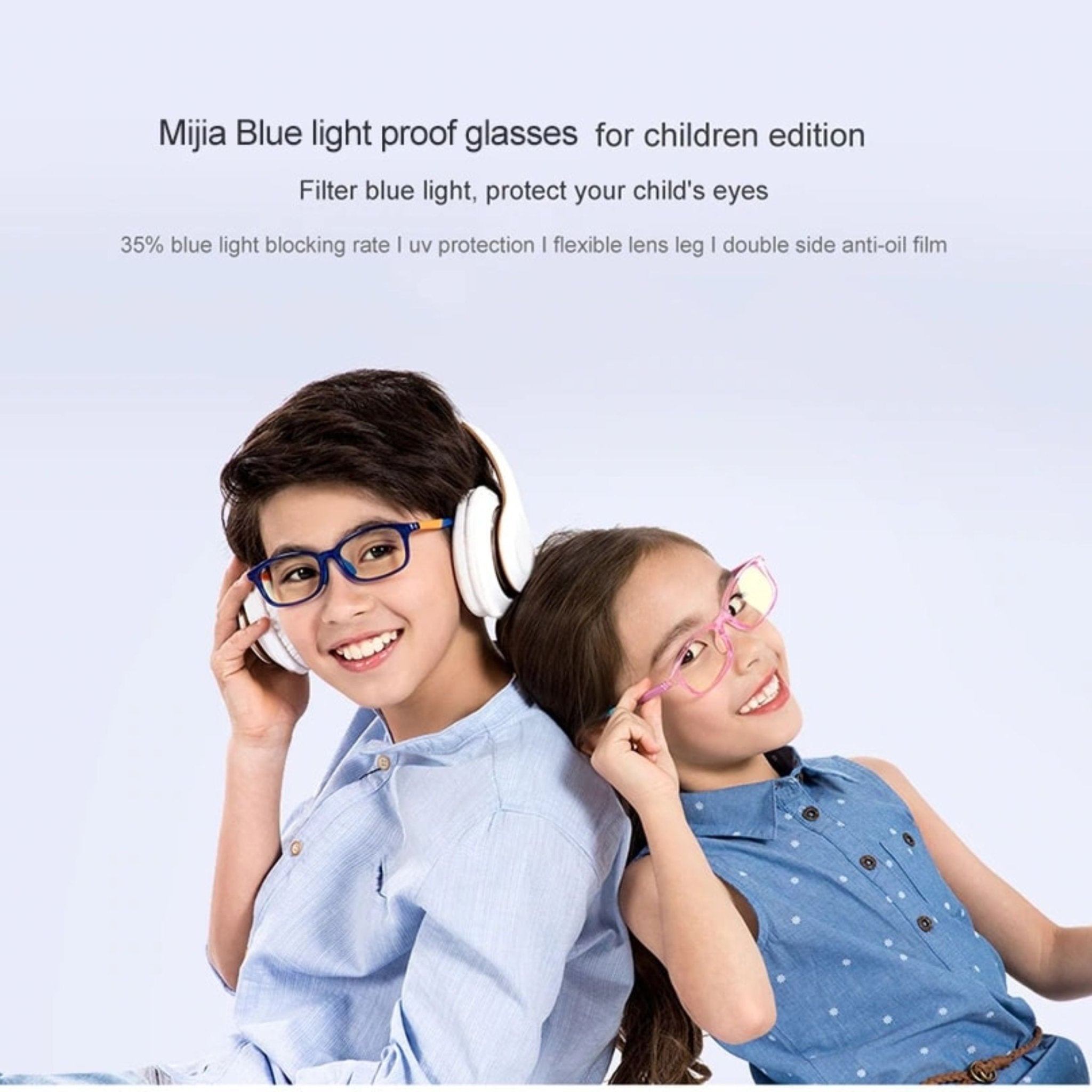 Mi Children Anti Blue Ray Protection Glasses - Pink Blue