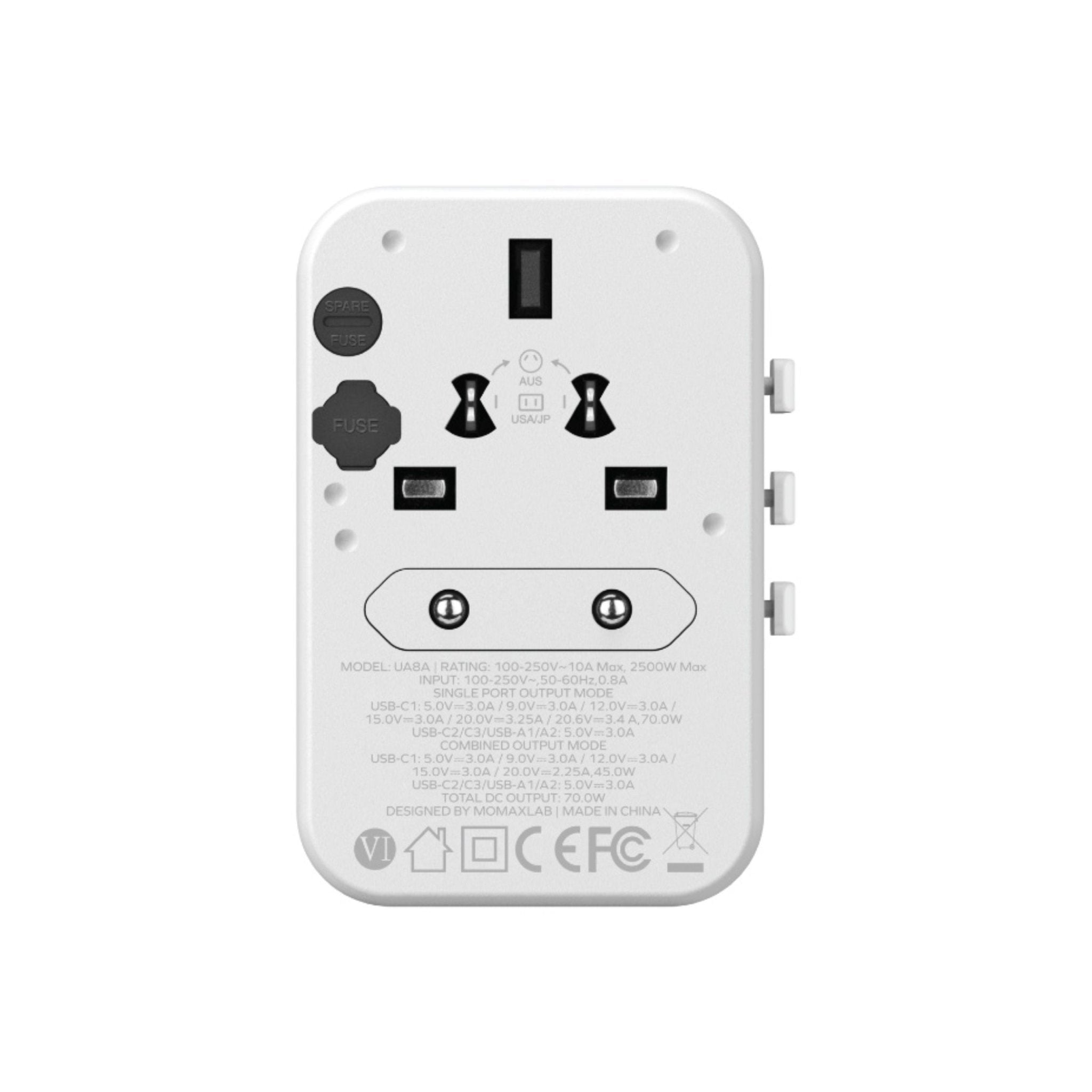 Momax 1-World Universal 5-Port Travel GaN Charger 70W