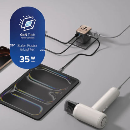 Momax 1-World2 Universal 5-Port Travel GaN Charger 35W