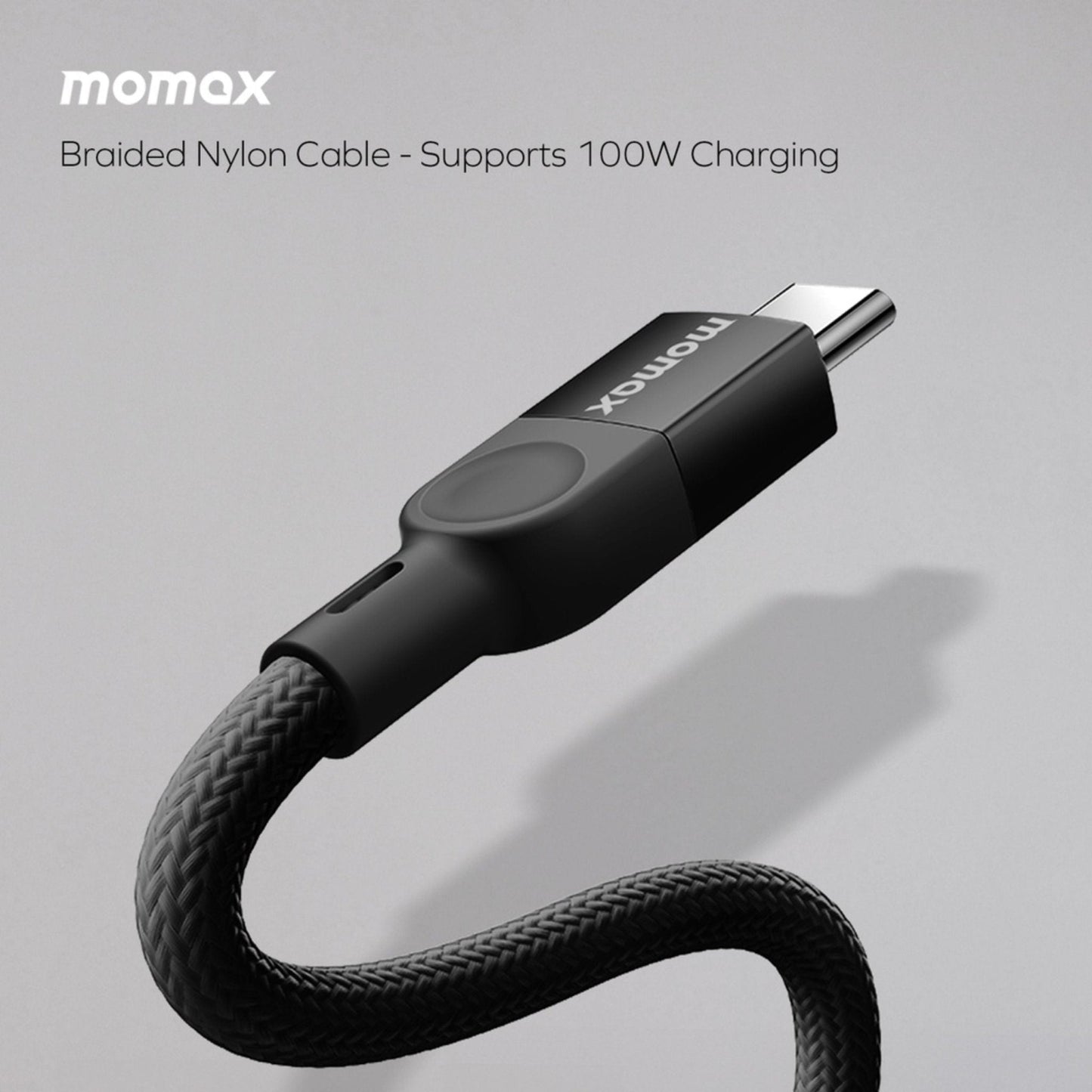 Momax Elite Mag Link 100W USB-C TO USB-C Magnetic Cable 1M - Black