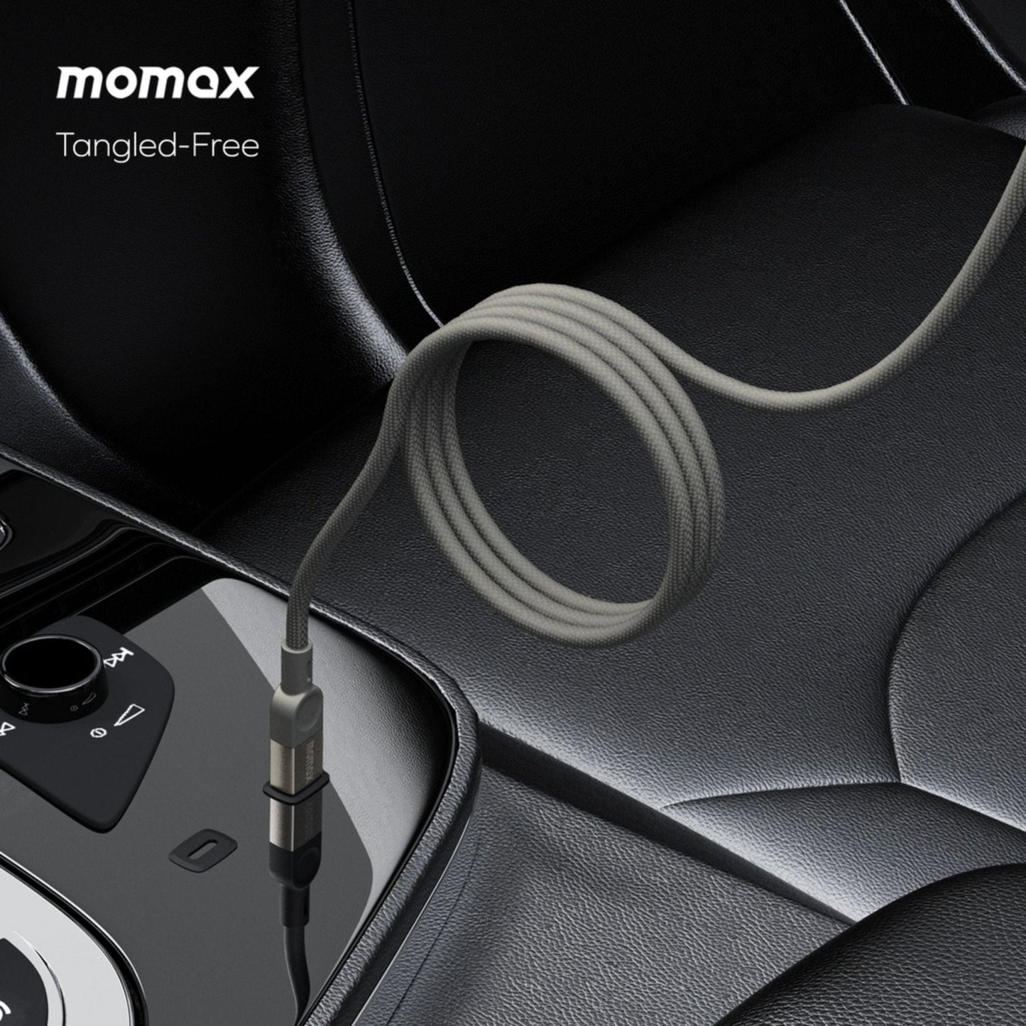Momax Elite Mag Link 100W USB-C TO USB-C Magnetic Cable 1M - Titanium