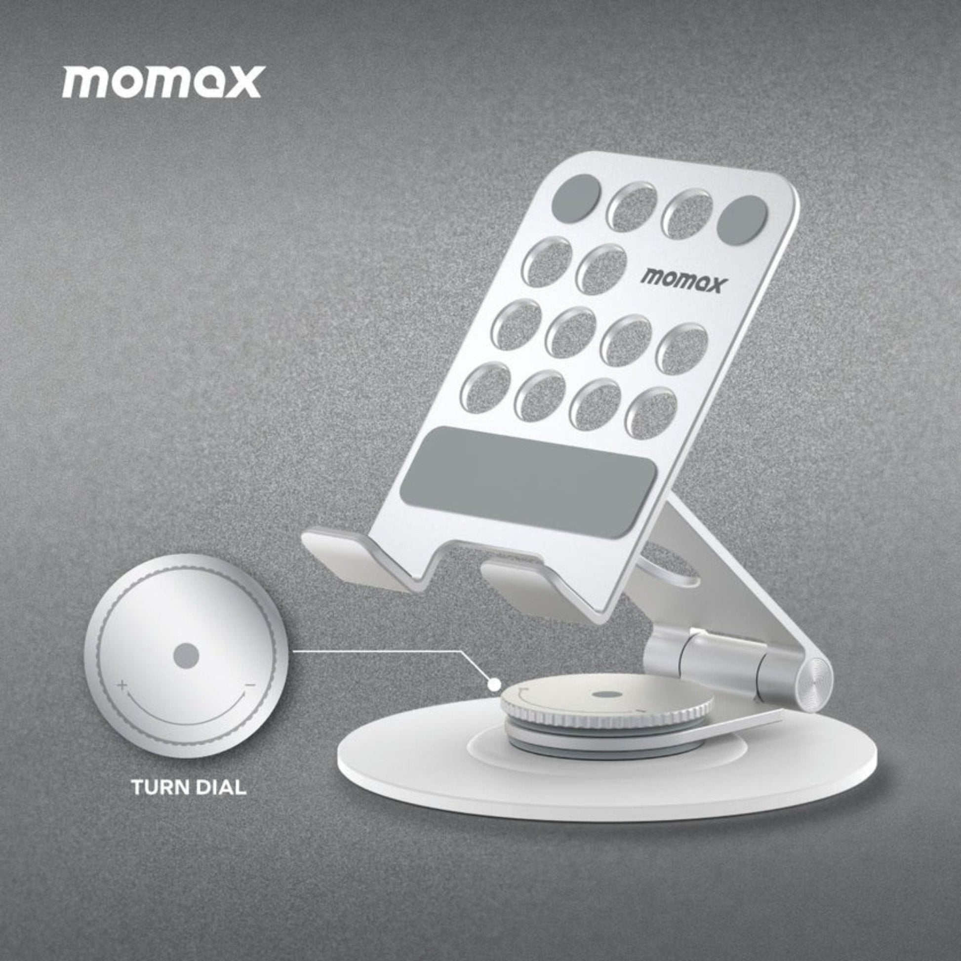 Momax Fold Stand Mila Rotatable Phone Stand - Silver