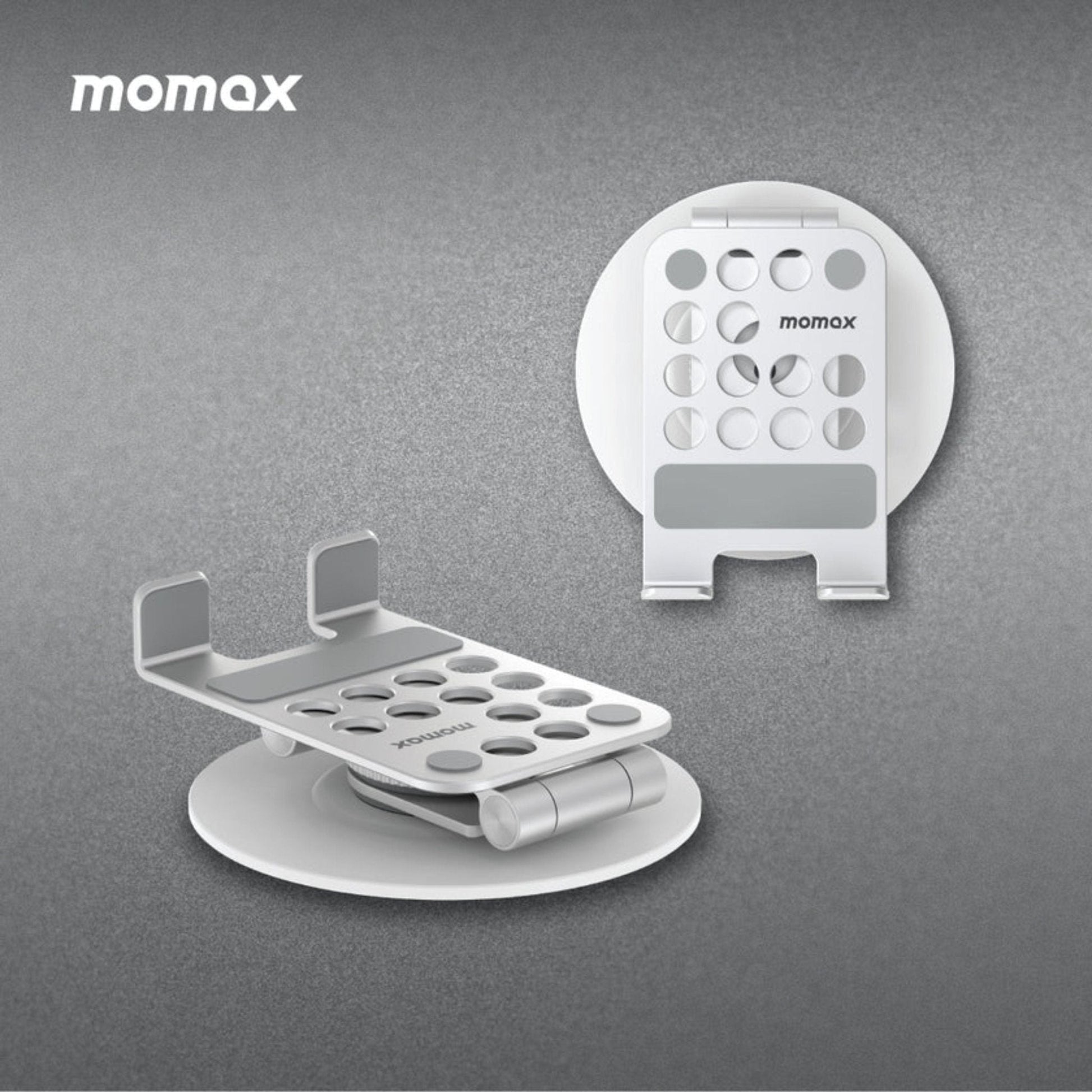 Momax Fold Stand Mila Rotatable Phone Stand - Silver