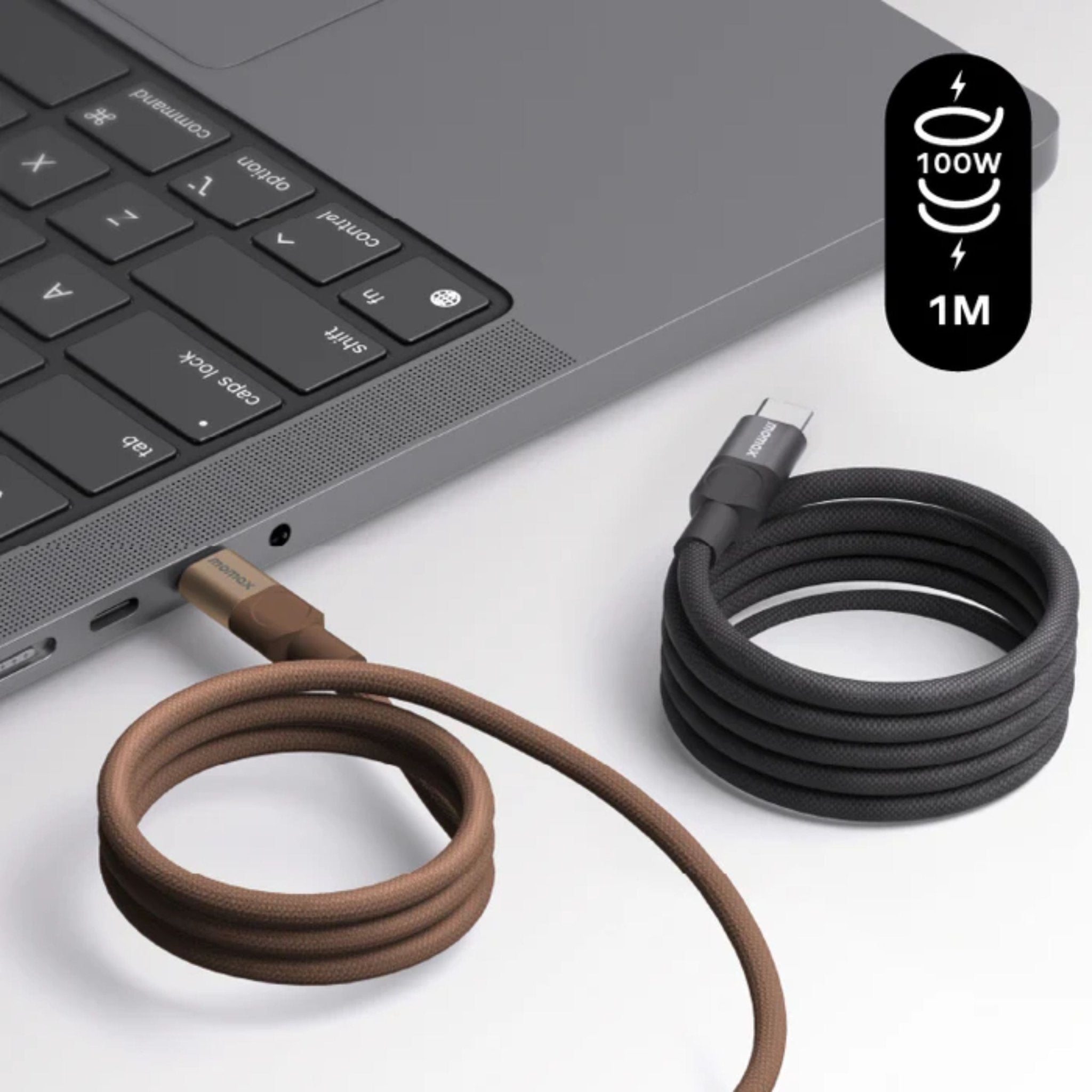 Momax Mag Link 100W USB-C TO USB-C Magnetic Cable 1M - Black