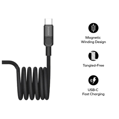 Momax Mag Link 240W USB-C TO USB-C Magnetic Cable 2M - Black