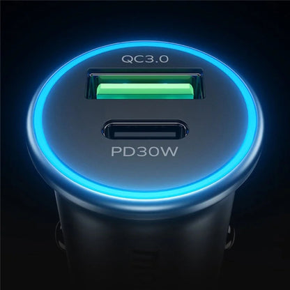 Momax Move 30W Dual Port Car Charger - Gray
