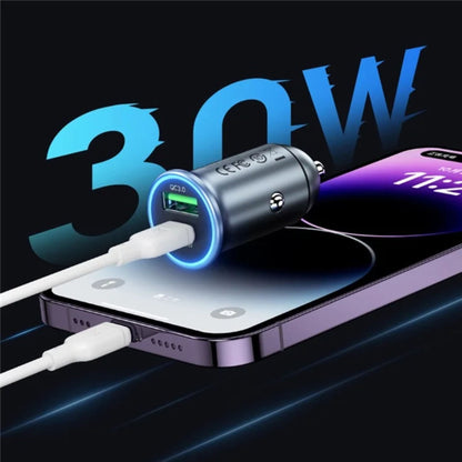 Momax Move 30W Dual Port Car Charger - Gray