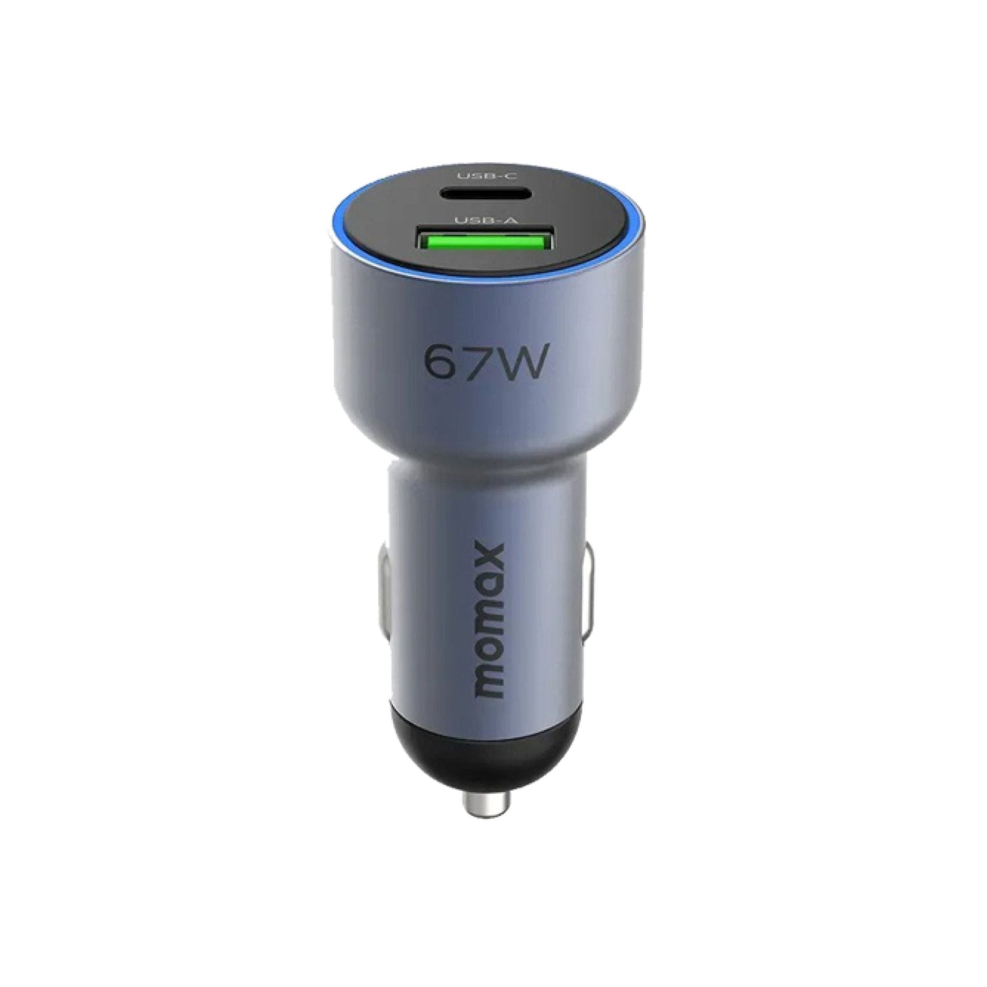 Momax Move 67W Dual Port Car Charger - Gray