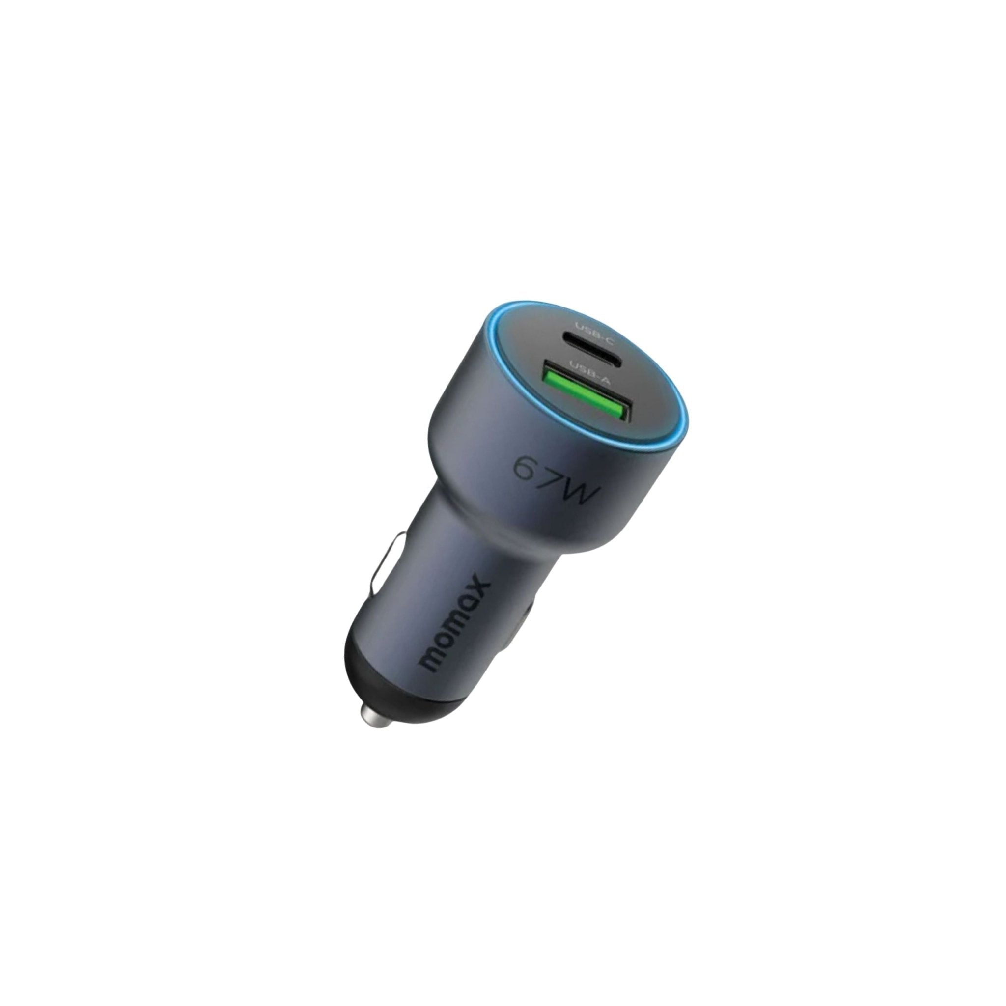 Momax Move 67W Dual Port Car Charger - Gray