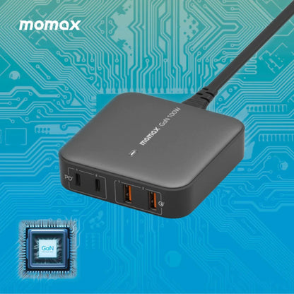 Momax Oneplug 100w 4 Port Gan Desktop Charger
