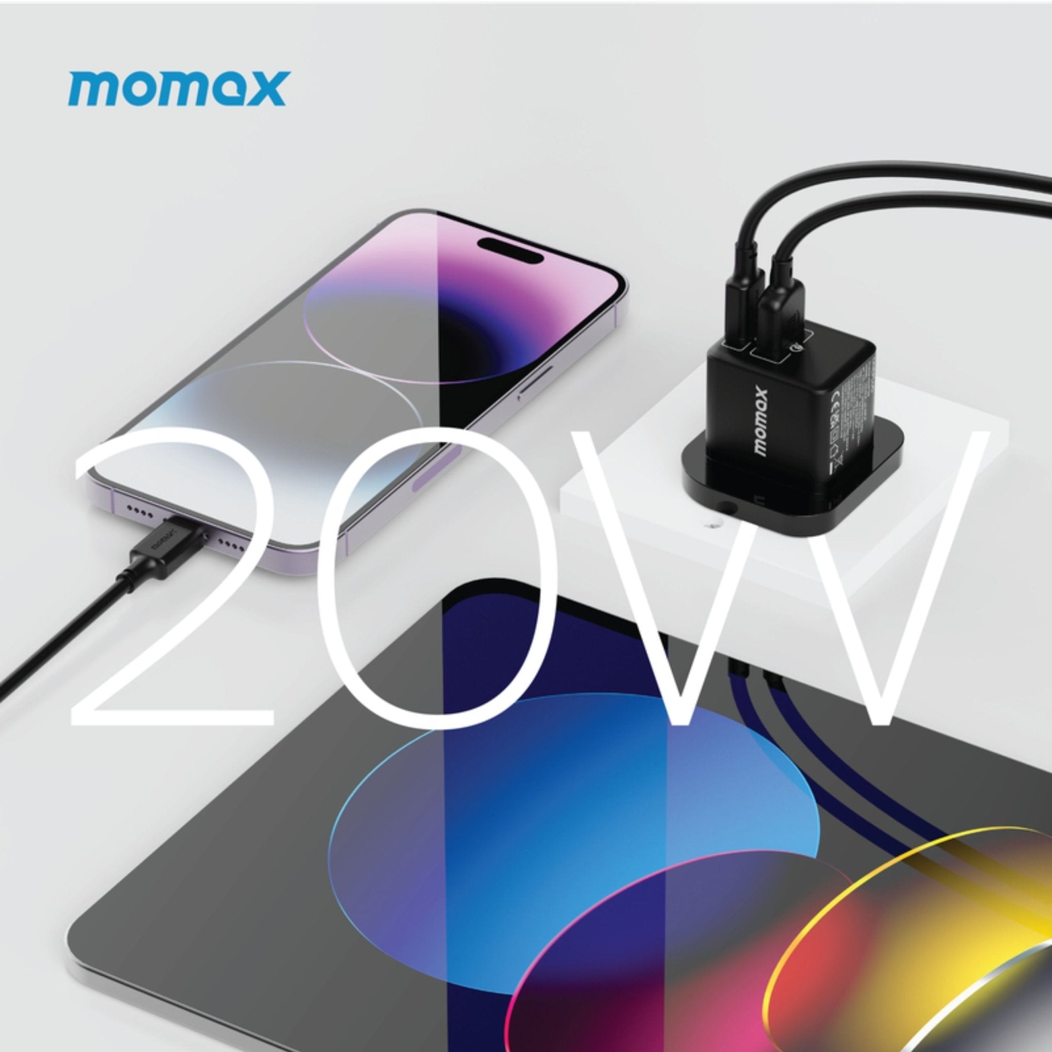 Momax Oneplug 20w 2 Port Mini Wall Charger