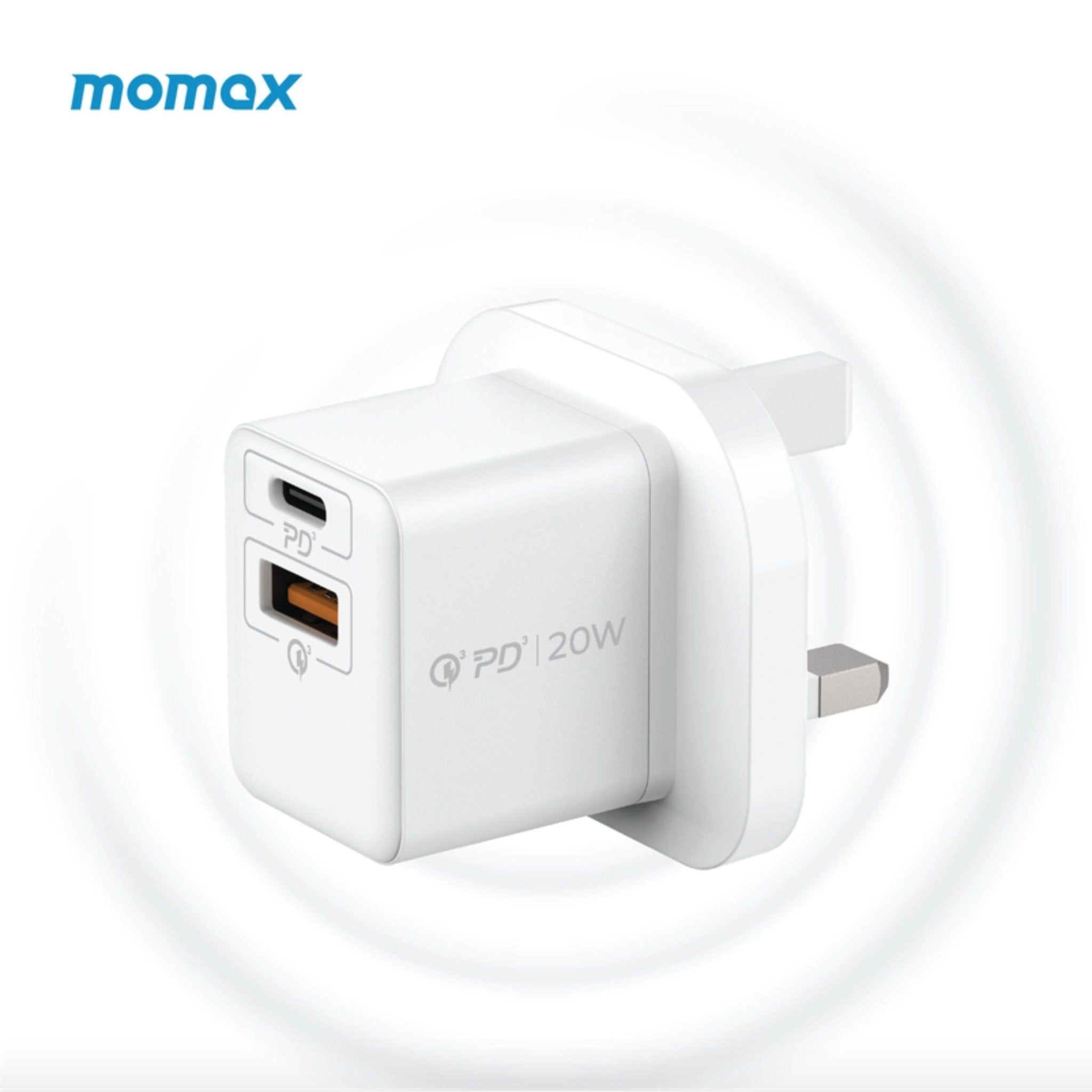 Momax Oneplug 20w 2 Port Mini Wall Charger