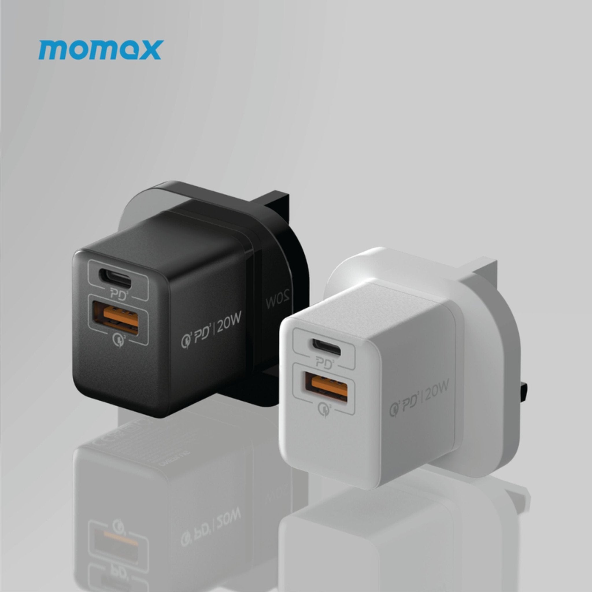 Momax Oneplug 20w 2 Port Mini Wall Charger - Black