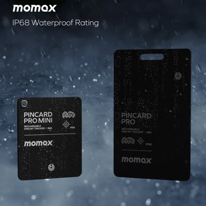 Momax Pincard Pro Mini Rechargeable Find My Tracker BR8 - Black