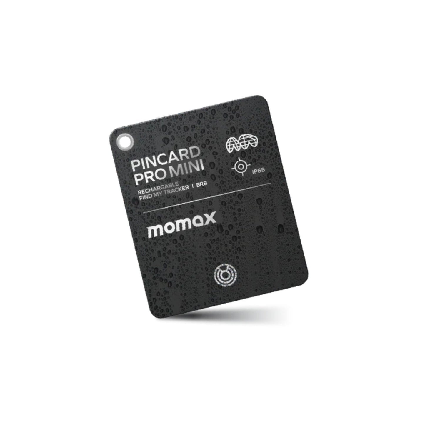Momax Pincard Pro Mini Rechargeable Find My Tracker BR8 - Black