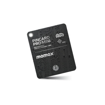 Momax Pincard Pro Mini Rechargeable Find My Tracker BR8 - Black