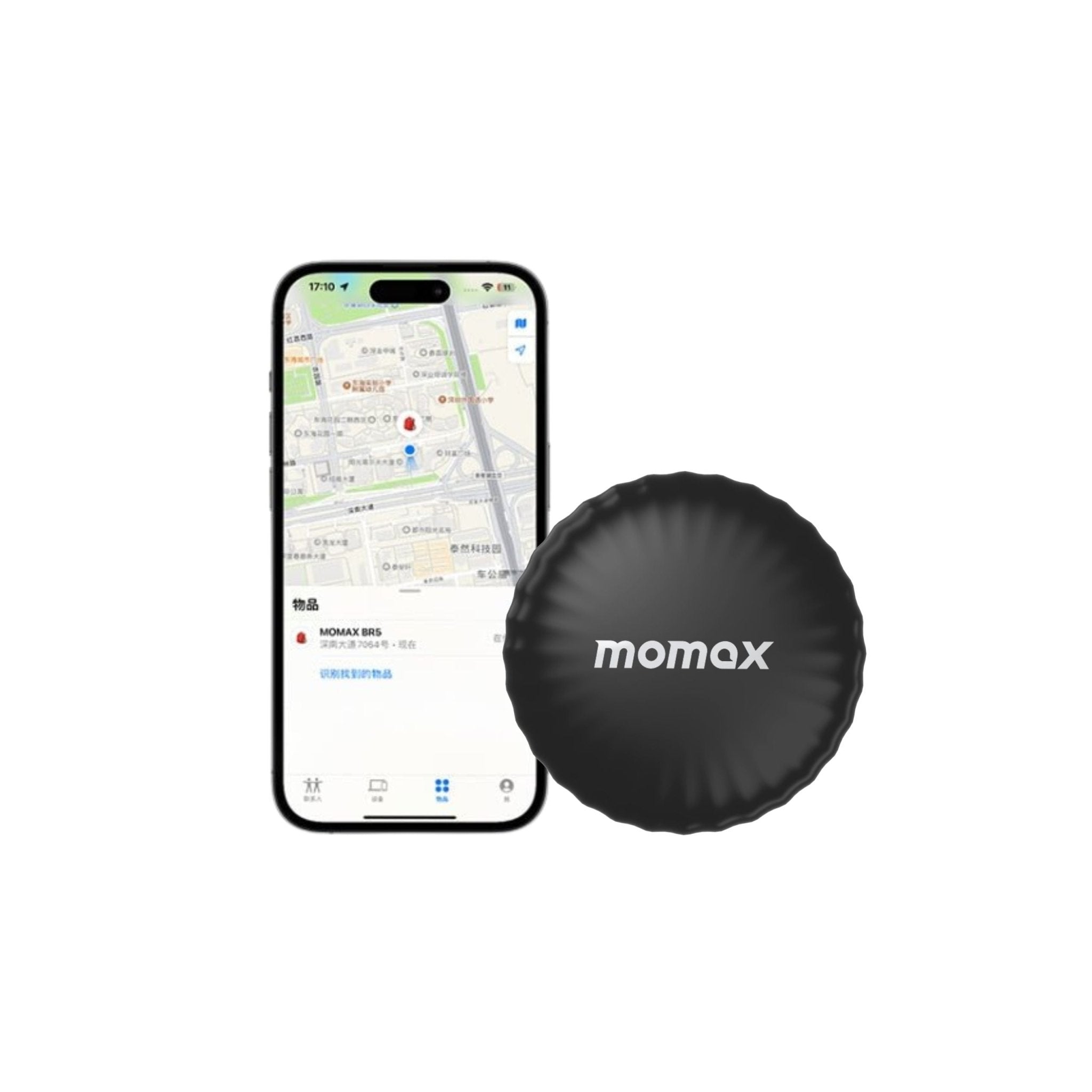 Momax Pintag Find My Tracker BR5D For iOS With Case