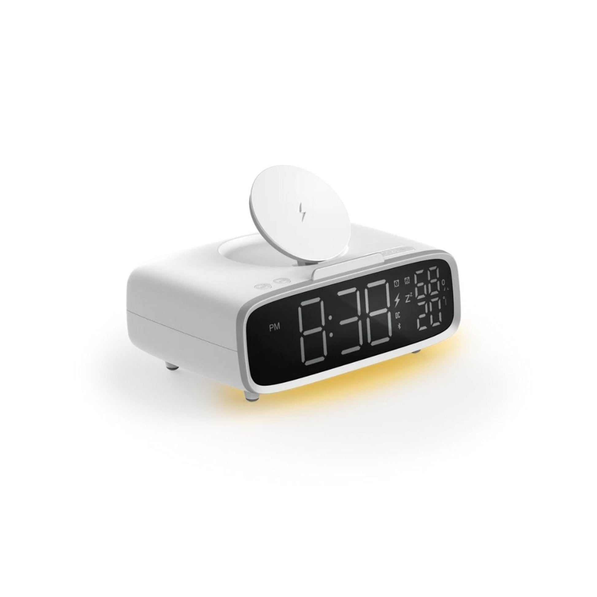 Momax Q.Clock 5 Digital Clock With Wireless Charger - White