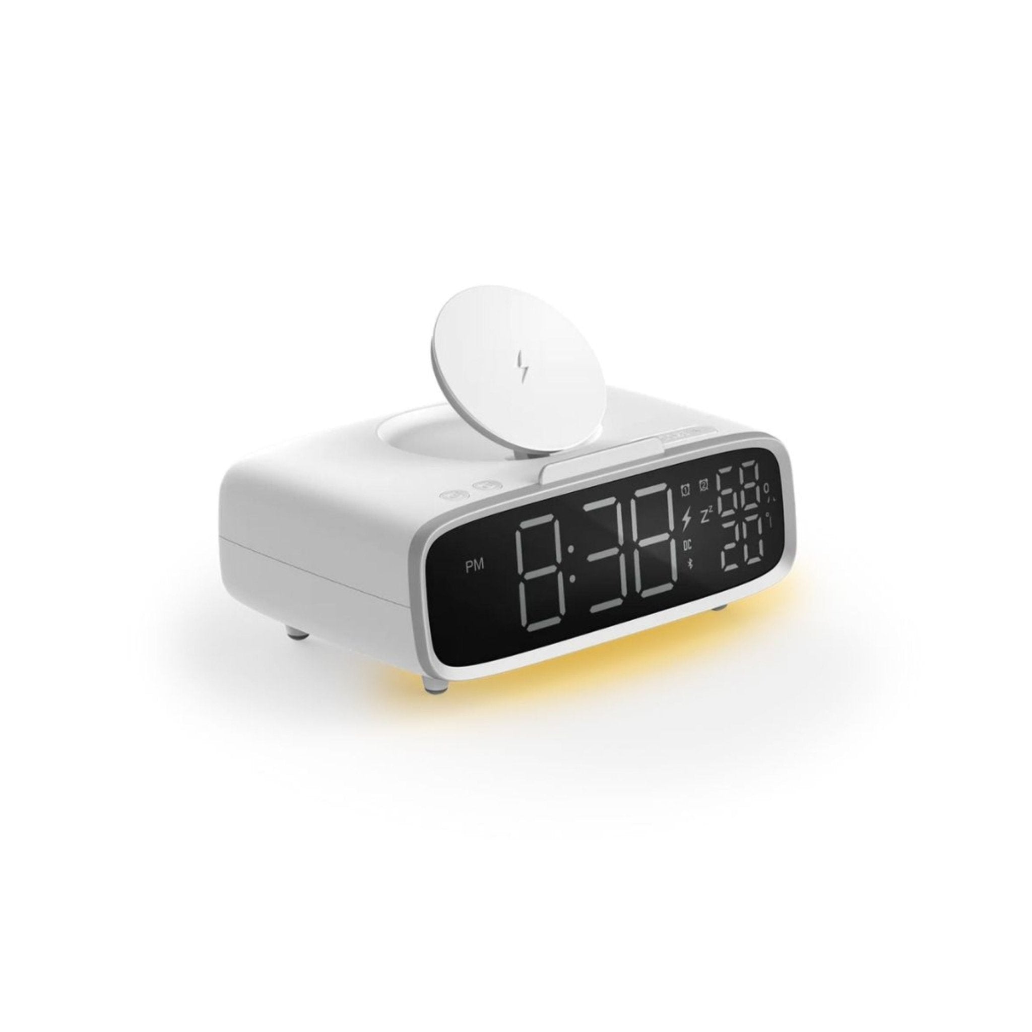 Momax Q.Clock 5 Digital Clock With Wireless Charger - White