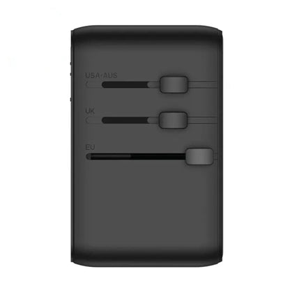 Momax UA20 1-World PD 25W 3 ports + AC Travel Adapter Built-In Cable - Black