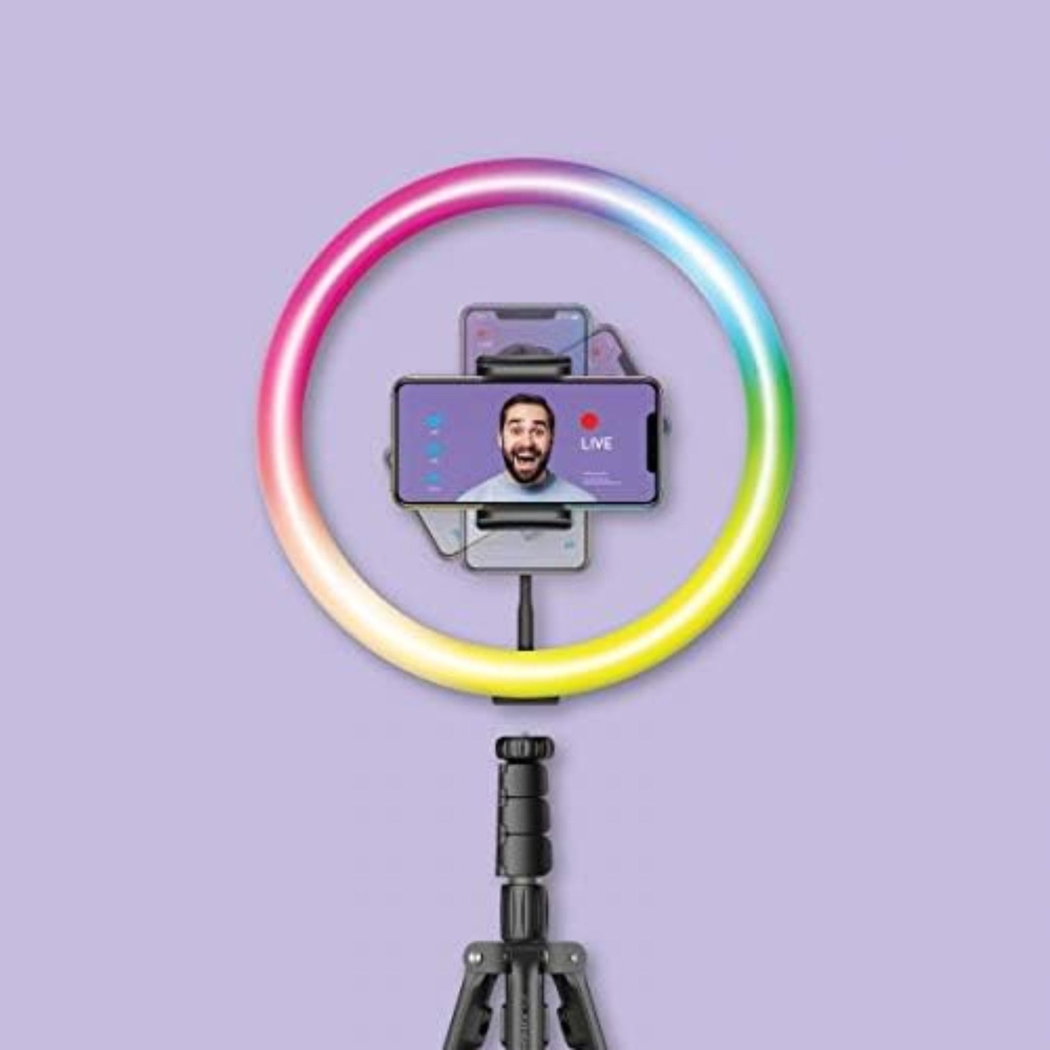 Momax V.log Livestream Ring Light 12 - RGB + Stand