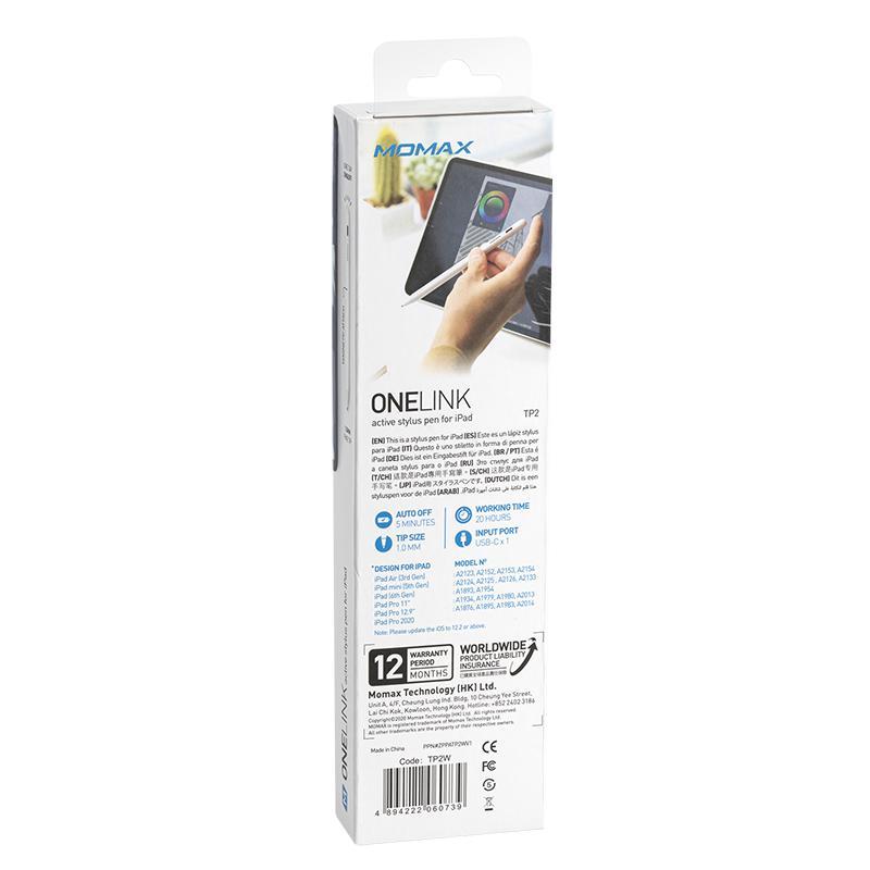 Momax onelink Active Stylesh Pen For IPad White