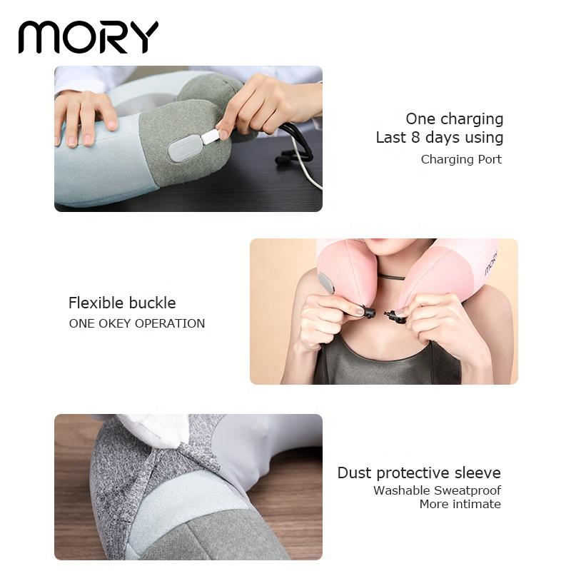 Mory Automatic Inflatable Heating Neck Massage Pillow