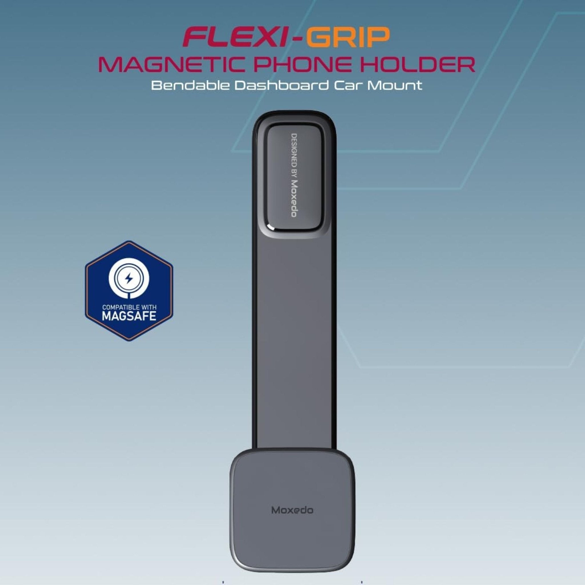 Moxedo Flexi-Grip Magnetic Phone Holder - Black